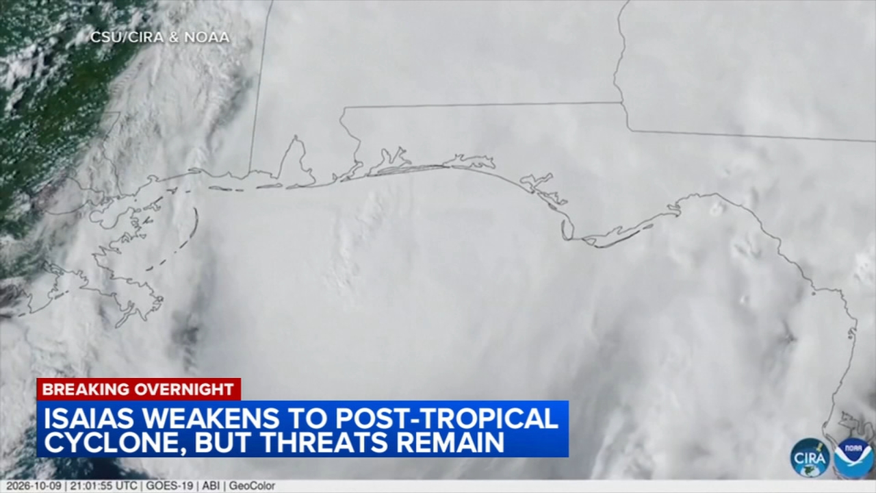 Isaias downgraded to post-tropical cyclone, leaves hundreds of thousands without power
— ABC 7 Bay Area, Napa Community news