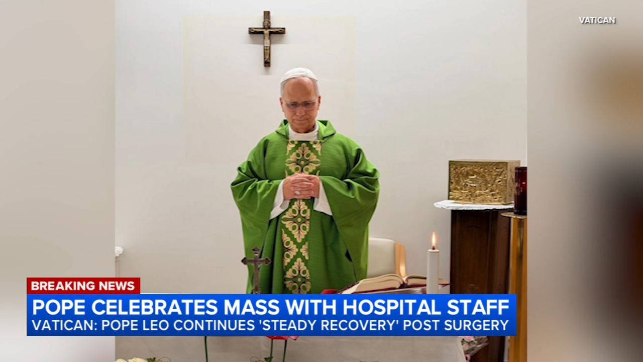 Vatican releases images of Pope Leo XIV celebrating Mass post surgery
— ABC 7 Bay Area