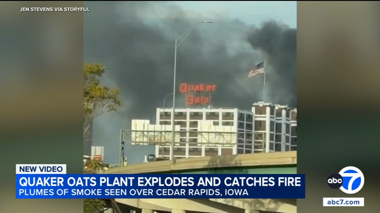Explosion and fire erupt at Quaker Oats plant in Cedar Rapids, Iowa; no injuries
       — ABC 7 Bay Area, Napa Business news