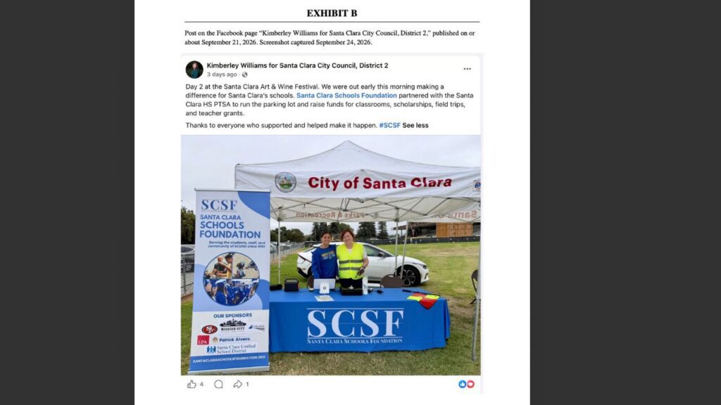 Santa Clara candidate faces complaint over campaign post — San Jose Spotlight, Napa Technology news