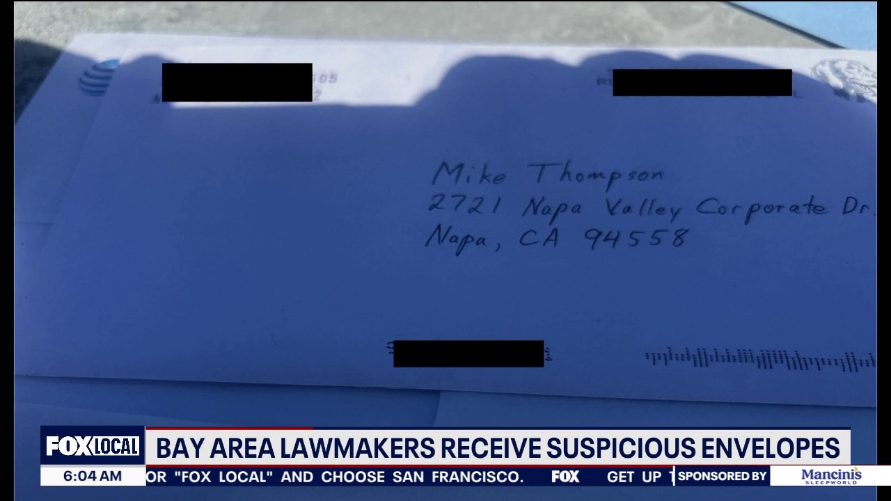 Bay Area lawmakers receive suspicious envelopes — KTVU FOX 2 Bay Area, Napa Community news