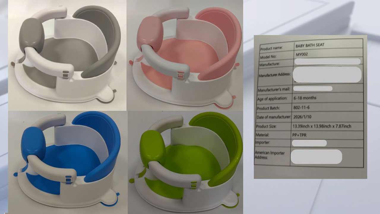 Baby bath seats sold on Amazon under recall for risk of serious injury, drowning — KTVU FOX 2 Bay Area, Napa Government news